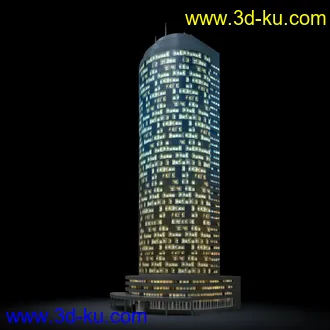 夜晚摩天大楼,夜晚高楼大厦,灯光大厦,商业大厦,高层建筑,大厦夜境,建筑模型合的图片