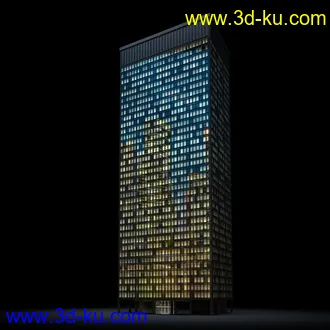 夜晚摩天大楼,夜晚高楼大厦,灯光大厦,商业大厦,高层建筑,大厦夜境,建筑模型合的图片