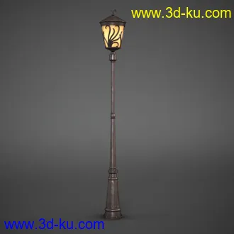 路灯模型,庭院灯模型,别墅灯,街灯,古堡灯,铜灯,仿古灯,灯饰模型合集的图片2