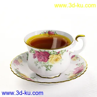 茶壶,茶杯,陶瓷壶,酒瓶,酒杯,马克杯,水杯,咖啡杯,汤锅,餐具模型合集的图片1