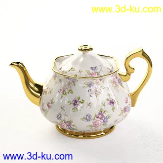 茶壶,茶杯,陶瓷壶,酒瓶,酒杯,马克杯,水杯,咖啡杯,汤锅,餐具模型合集的图片6