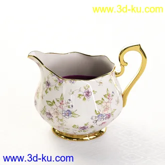 茶壶,茶杯,陶瓷壶,酒瓶,酒杯,马克杯,水杯,咖啡杯,汤锅,餐具模型合集的图片7