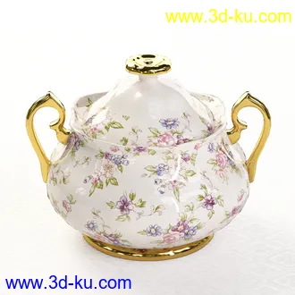 茶壶,茶杯,陶瓷壶,酒瓶,酒杯,马克杯,水杯,咖啡杯,汤锅,餐具模型合集的图片8