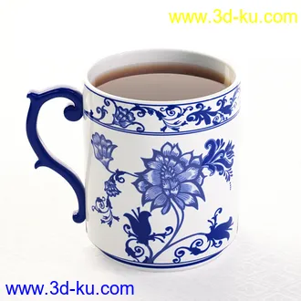茶壶,茶杯,陶瓷壶,酒瓶,酒杯,马克杯,水杯,咖啡杯,汤锅,餐具模型合集的图片11