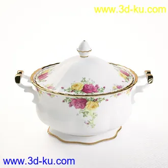 茶壶,茶杯,陶瓷壶,酒瓶,酒杯,马克杯,水杯,咖啡杯,汤锅,餐具模型合集的图片20