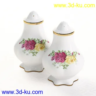 红酒杯,高脚杯,酒杯,酱油瓶,蜜糖罐,油瓶,餐具模型合集的图片