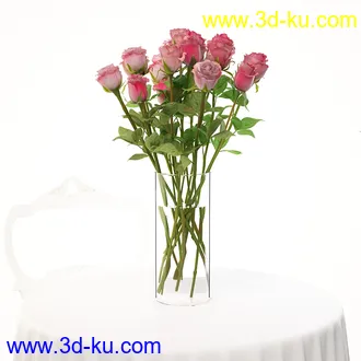 花瓶模型,玫瑰花模型,花束模型,路引花,绢花,仿真绣球花,假花模型的图片