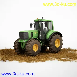 农用拖拉机,拖车,装载车,卡车,收割机,铲车,挖掘机,割草机,播种机,装卸机,工程车模型合集的图片1