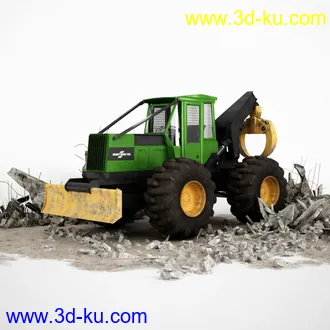 农用拖拉机,拖车,装载车,卡车,收割机,铲车,挖掘机,割草机,播种机,装卸机,工程车模型合集的图片13