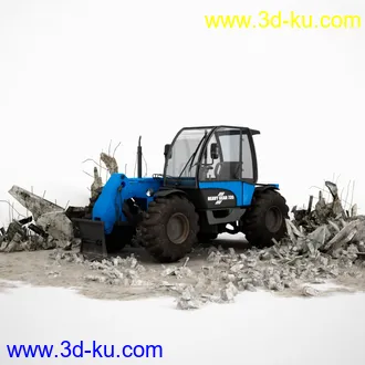 农用拖拉机,拖车,装载车,卡车,收割机,铲车,挖掘机,割草机,播种机,装卸机,工程车模型合集的图片16