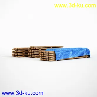 卡车车箱,集装箱,简易铁皮屋,水泥管,水泥板,提示牌,木材,木板,木箱,铁管,建筑工程模型合集的图片