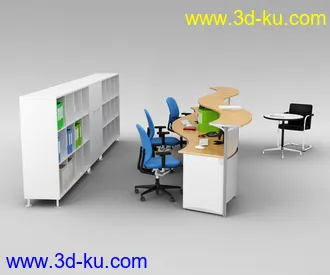 办公室场景,桌子,椅子,组合家具,饮水机,文件夹,书笔,电脑,打印机,员工桌,办公桌,会议桌,办公物品模型