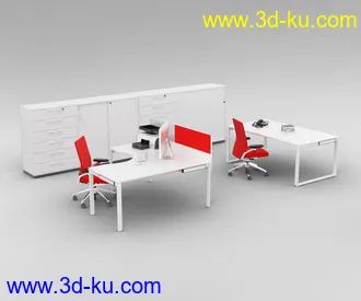 办公室场景,桌子,椅子,组合家具,饮水机,文件夹,书笔,电脑,打印机,员工桌,办公桌,会议桌,办公物品模型
