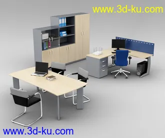 办公室场景,桌子,椅子,组合家具,饮水机,文件夹,书笔,电脑,打印机,员工桌,办公桌,会议桌,办公物品模型