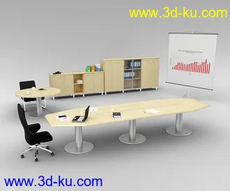 办公室场景,桌子,椅子,组合家具,饮水机,文件夹,书笔,电脑,打印机,员工桌,办公桌,会议桌,办公物品模型