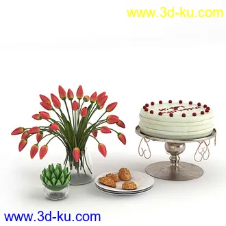 地球仪,竹篓,收纳桶,玩具汽车,玩具船,蛋糕,假花,花瓶,石头,饰品模型合集的图片7