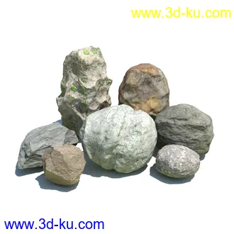 虞美人,长药八宝,草丛,三棱草,欧洲油菜,羽扇豆,大翅蓟,大石头模型,草,植物模型合集的图片48