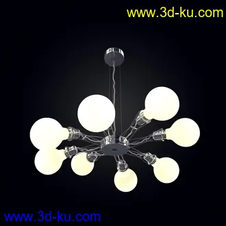 水晶灯,台灯,吊灯,应急灯,立地灯,壁灯,舞台灯,开灯状态,熄灯状态,灯饰模型合集的图片47