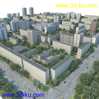 住宅模型,高层建筑,办公大楼,城市道路,商业大厦,商业中心,居住片区,城市建筑模型合集的图片3