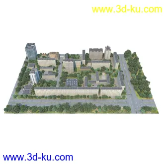 住宅模型,高层建筑,办公大楼,城市道路,商业大厦,商业中心,居住片区,城市建筑模型合集的图片4