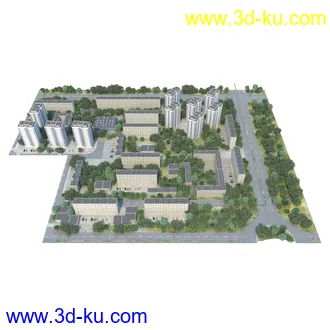 住宅模型,高层建筑,办公大楼,城市道路,商业大厦,商业中心,居住片区,城市建筑模型合集的图片6