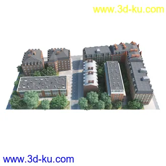 城市模型,街道,小区,住宅区,道路,绿化,社区,办公区,商业大楼,城市建筑模型的图片7