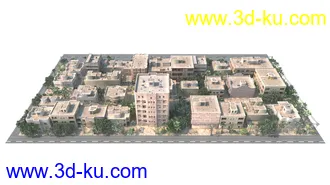 内陆城市模型,平原城市,道路,城市建筑,住宅,城市规划,街道,房屋,平原城市模型的图片