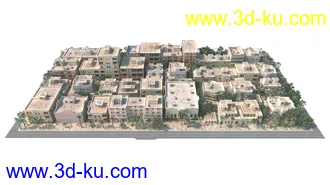 内陆城市模型,平原城市,道路,城市建筑,住宅,城市规划,街道,房屋,平原城市模型的图片