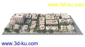 内陆城市模型,平原城市,道路,城市建筑,住宅,城市规划,街道,房屋,平原城市模型的图片