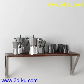 锅盘,酱油瓶,电饭锅,茶壶,茶杯,红酒杯,铝制厨具,瓶罐,容器,碗,刷子,厨房物品模型合集的图片