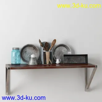 锅盘,酱油瓶,电饭锅,茶壶,茶杯,红酒杯,铝制厨具,瓶罐,容器,碗,刷子,厨房物品模型合集的图片