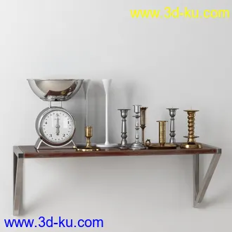 机械秤,弹簧秤,铲,搅拌器,粘案板,切菜板,瓶罐,勺子,酱油瓶,刨丝刨片器,菜,厨房物品模型合集的图片
