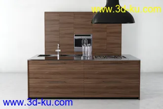 厨具模型,厨柜,餐具模型,灶台,厨房模型,抽油烟机,洗碗盘,炉灶,微波炉,餐桌,模型合集的图片22