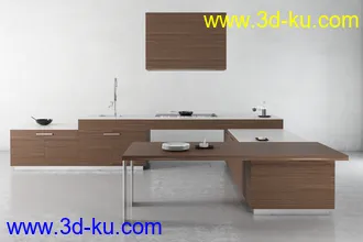 厨具模型,厨柜,餐具模型,灶台,厨房模型,抽油烟机,洗碗盘,炉灶,微波炉,餐桌,模型合集的图片