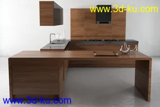 厨具模型,厨柜,餐具模型,灶台,厨房模型,抽油烟机,洗碗盘,炉灶,微波炉,餐桌,模型合集的图片