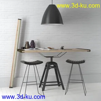 小黑板,垃圾桶,桌椅,台灯,相册,笔,笔记本,电脑,书架,钟,书本,箱子,花瓶,装饰品,书桌,写字桌,模型合集的图片7