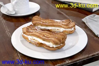 奶油面包,夹心面包,蛋糕,糕点,豆沙面包,油炸,黄油,面包,面包模型合集的图片