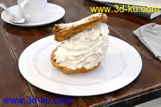 奶油面包,夹心面包,蛋糕,糕点,豆沙面包,油炸,黄油,面包,面包模型合集的图片