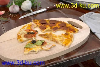 比萨,披萨,Pizza,热狗,香肠,汉堡包,鸡蛋卷,肉卷,蔬菜肉卷,卷饼,食物模型合集的图片