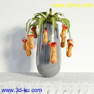 盆栽模型,盆景模型,鲜花模型,花卉模型,花盆,草,室内,花模型共48个的图片
