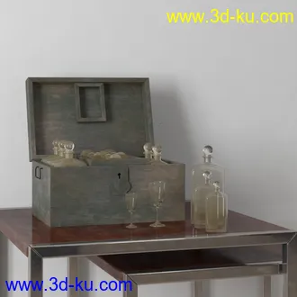 画笔,颜料,塑料瓶,花瓶,茶壶,茶杯,花,铁盒,蜡烛,酒瓶,洋酒,室内物品模型合集的图片