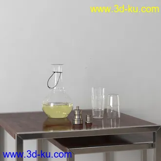 画笔,颜料,塑料瓶,花瓶,茶壶,茶杯,花,铁盒,蜡烛,酒瓶,洋酒,室内物品模型合集的图片