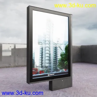 广告牌,广告柱,ATM提款机,电子地图,提示屏蔽,提示牌,指示牌,电子屏幕,模型合集的图片2