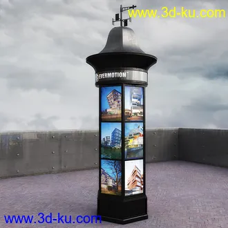 广告牌,广告柱,ATM提款机,电子地图,提示屏蔽,提示牌,指示牌,电子屏幕,模型合集的图片
