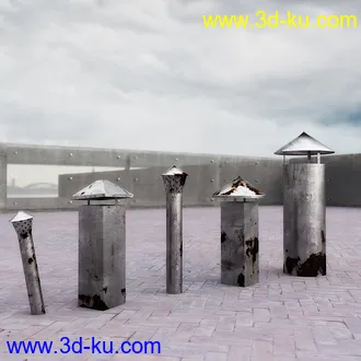LOGO,条幅,店名,宣传标语,红绿灯,公共自行车,水塔,信号接收器,天线,铁楼梯,模型合集的图片