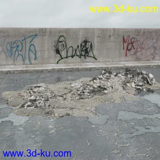 建筑垃圾,泥沙,碎石,沙石,砖头,断裂的混凝土,岩石,砖瓦,土石堆,倒塌的建筑,废弃的乱石堆,模型合集的图片4