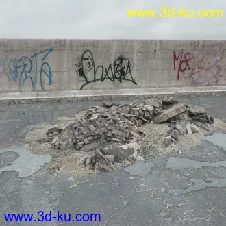 建筑垃圾,泥沙,碎石,沙石,砖头,断裂的混凝土,岩石,砖瓦,土石堆,倒塌的建筑,废弃的乱石堆,模型合集的图片20