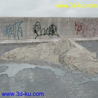 建筑垃圾,泥沙,碎石,沙石,砖头,断裂的混凝土,岩石,砖瓦,土石堆,倒塌的建筑,废弃的乱石堆,模型合集的图片22