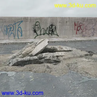建筑垃圾,泥沙,碎石,沙石,砖头,断裂的混凝土,岩石,砖瓦,土石堆,倒塌的建筑,废弃的乱石堆,模型合集的图片