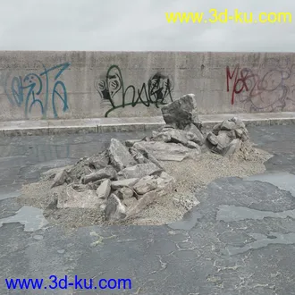 建筑垃圾,泥沙,碎石,沙石,砖头,断裂的混凝土,岩石,砖瓦,土石堆,倒塌的建筑,废弃的乱石堆,模型合集的图片